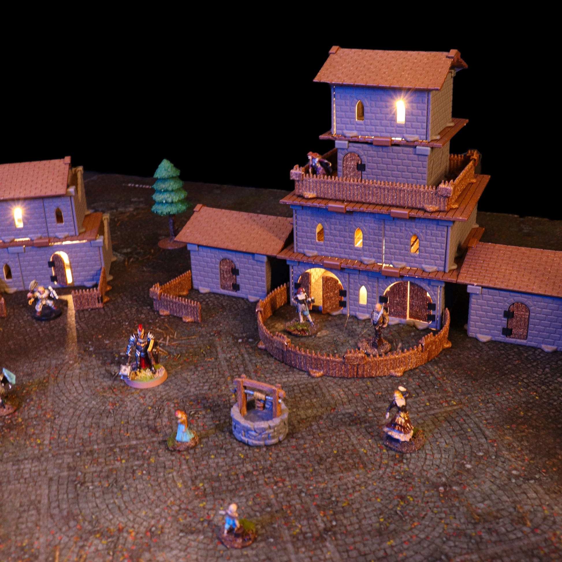 Village Roofs Kit being used to add multiple layers and levels, as well as versatility to structures, allowing villages to look unique and varied.