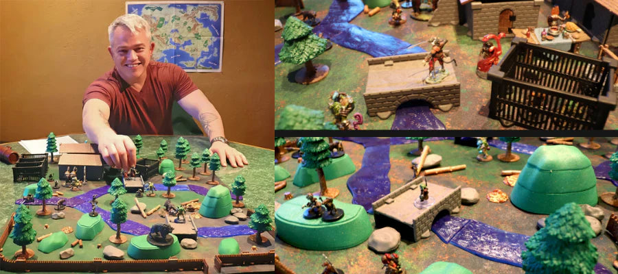 Playing D&D with DCD products on a gridless mat