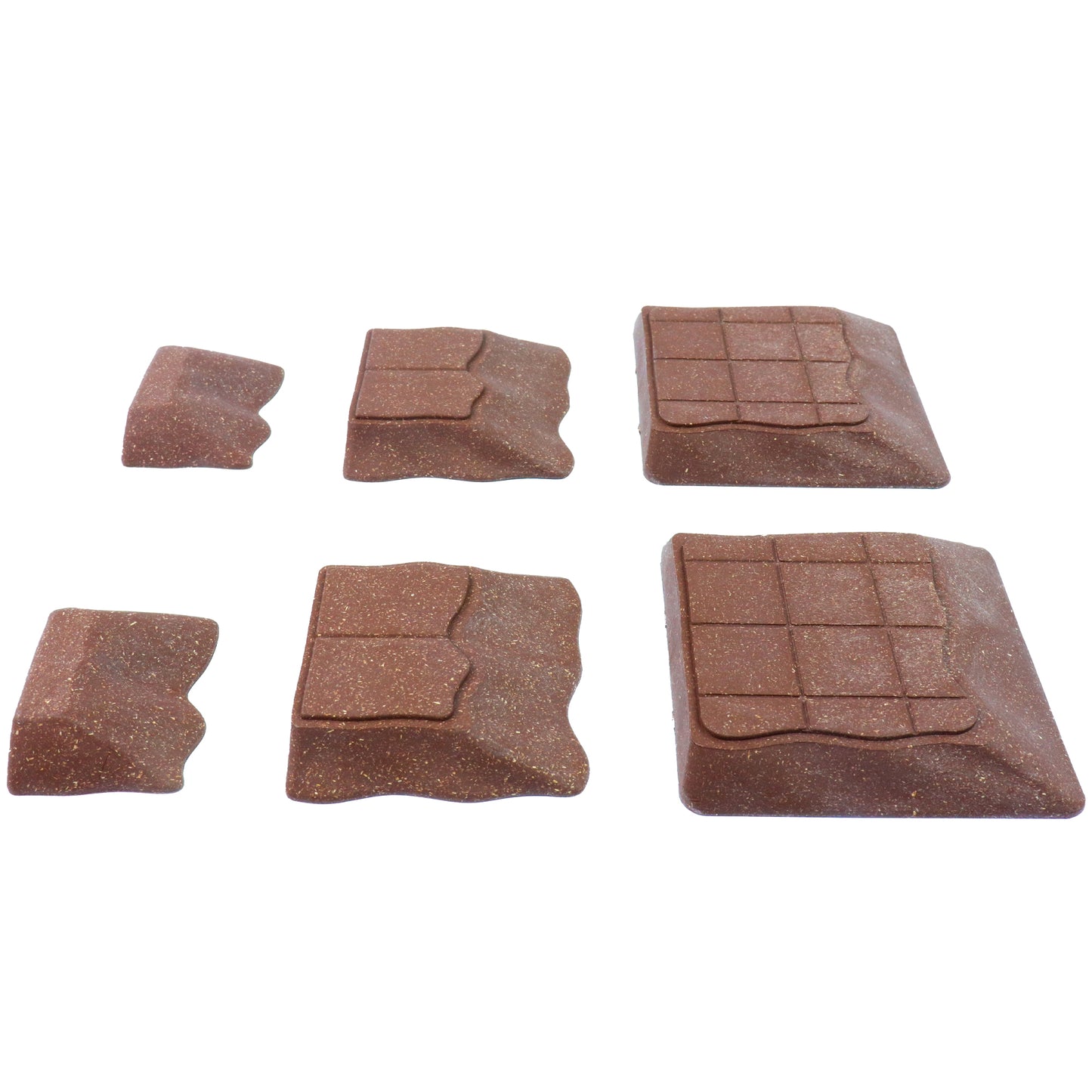 Six modular dirt-colored ramp sections (Bottom, Center, and Top) for creating customizable slopes and hills on a tabletop battle map.