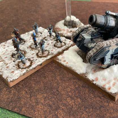 3x3' Double-Sided 'Cracked Earth + Snow' F.A.T. Mat Battle Gaming Mat