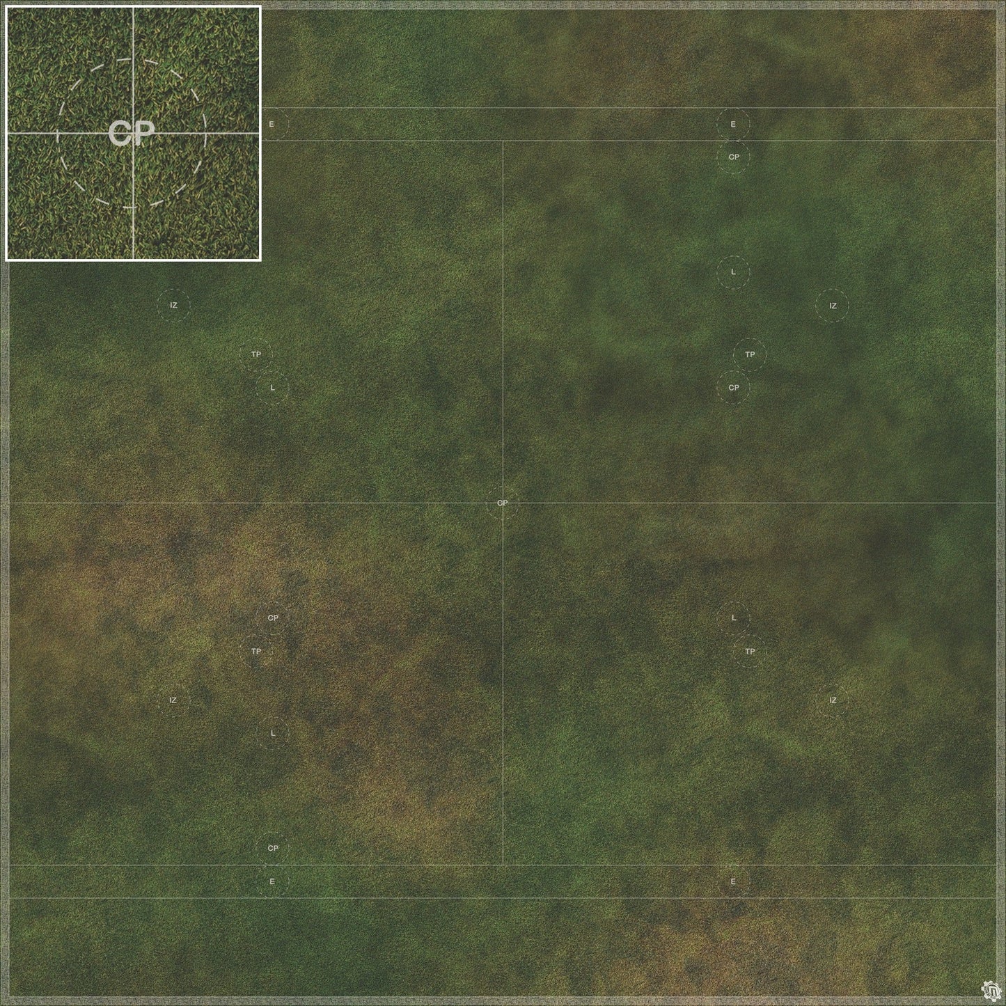 Mats by Mars: Green Meadow Tabletop Wargaming Play Mat