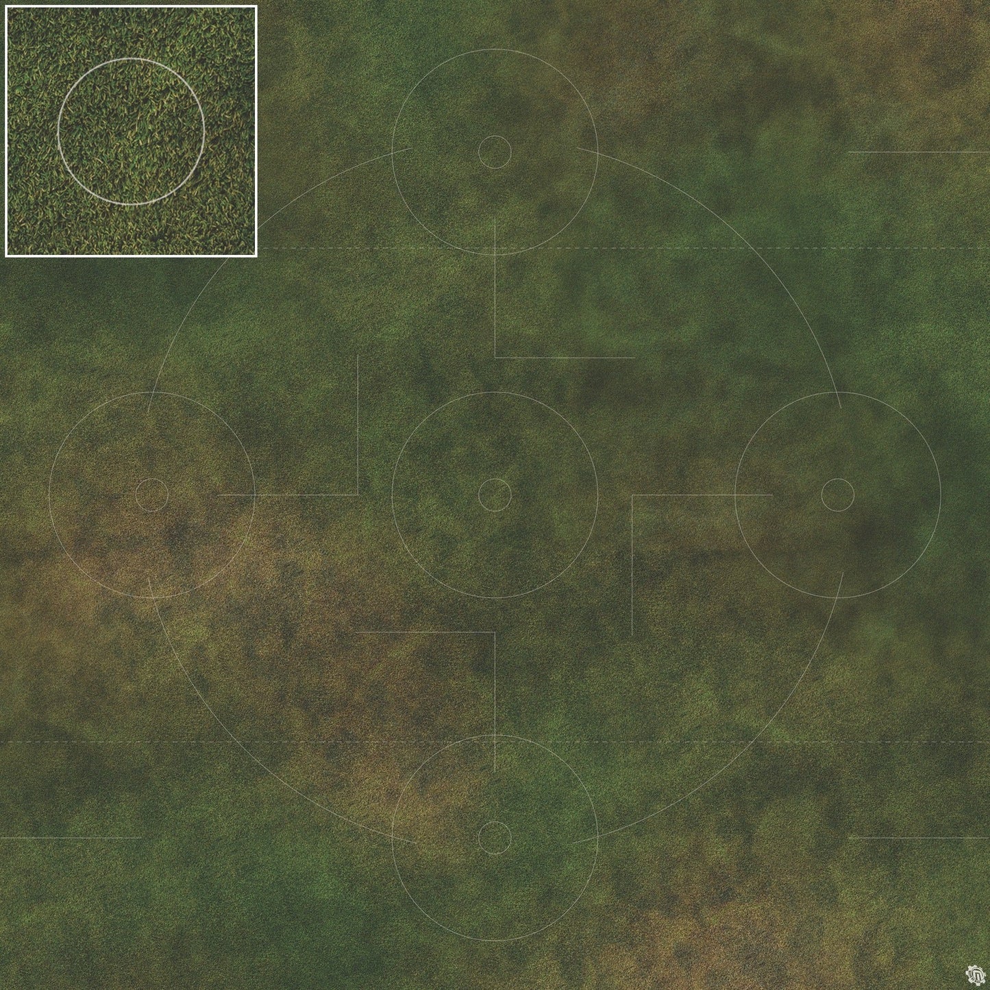 Mats by Mars: Green Meadow Tabletop Wargaming Play Mat