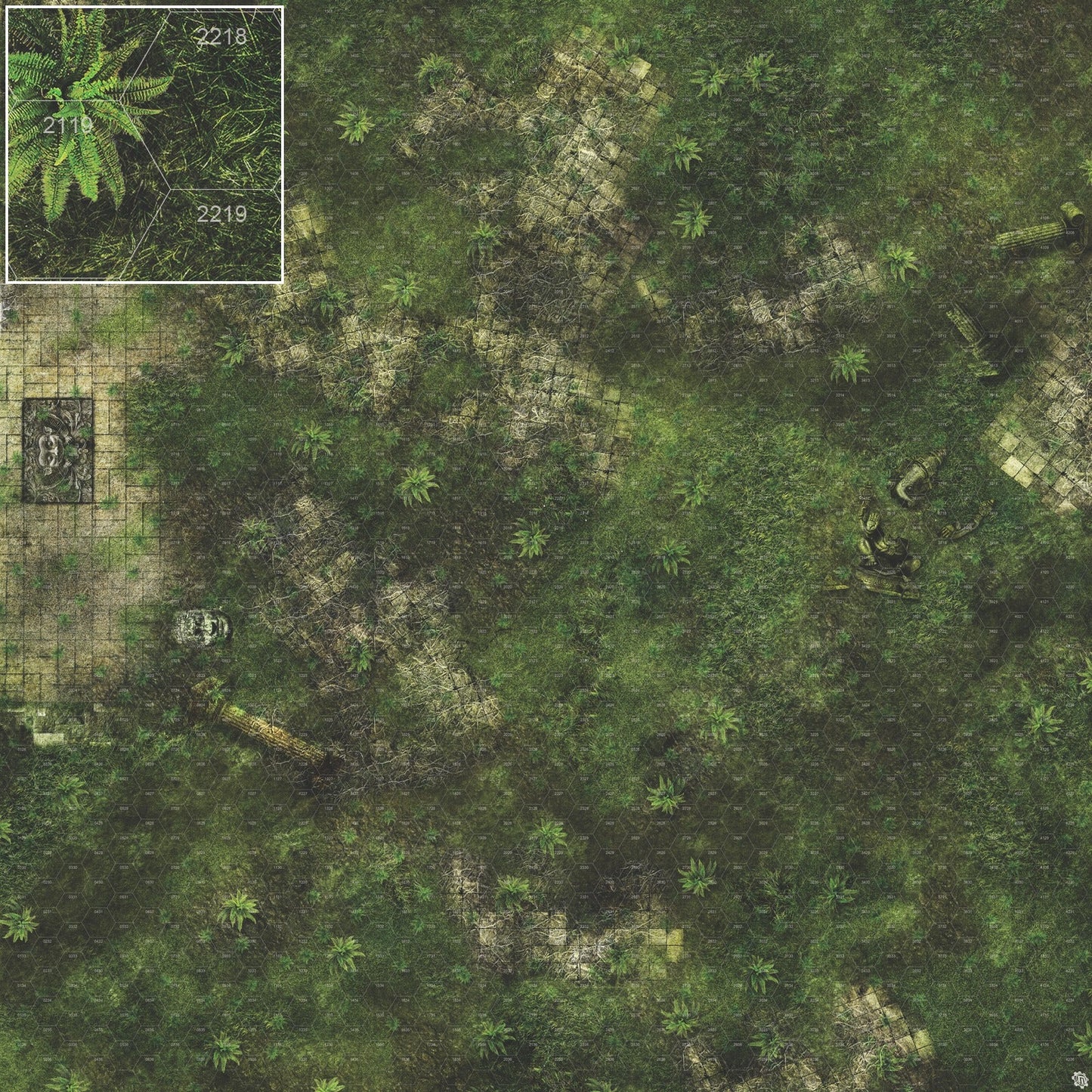 Mats by Mars: Forgotten Temple (Altar) Tabletop Wargaming Play Mat