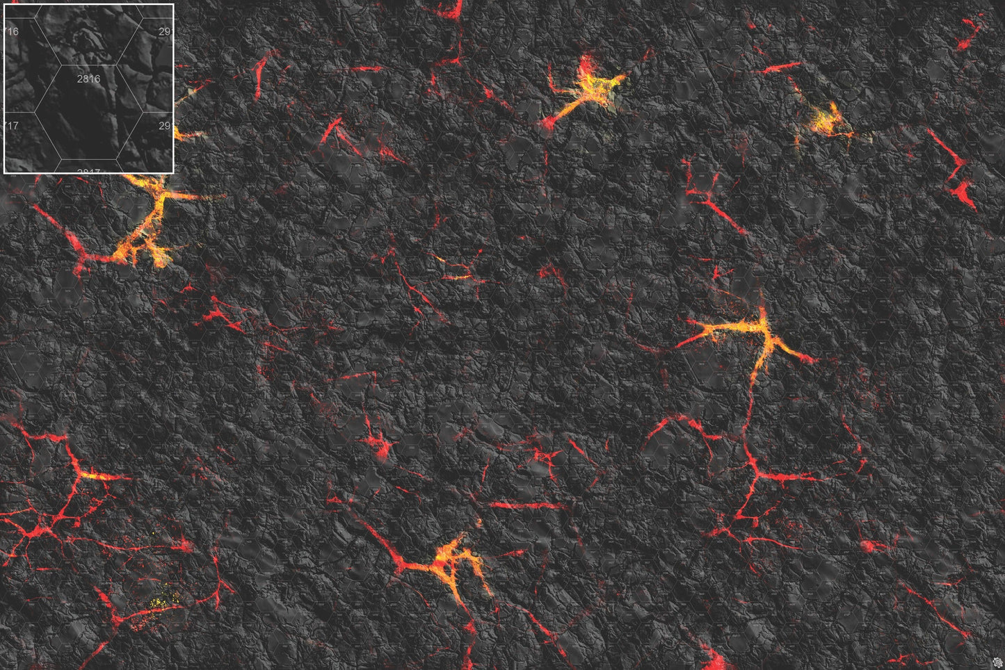 Mats by Mars: Molten Crust Tabletop Wargaming Play Mat