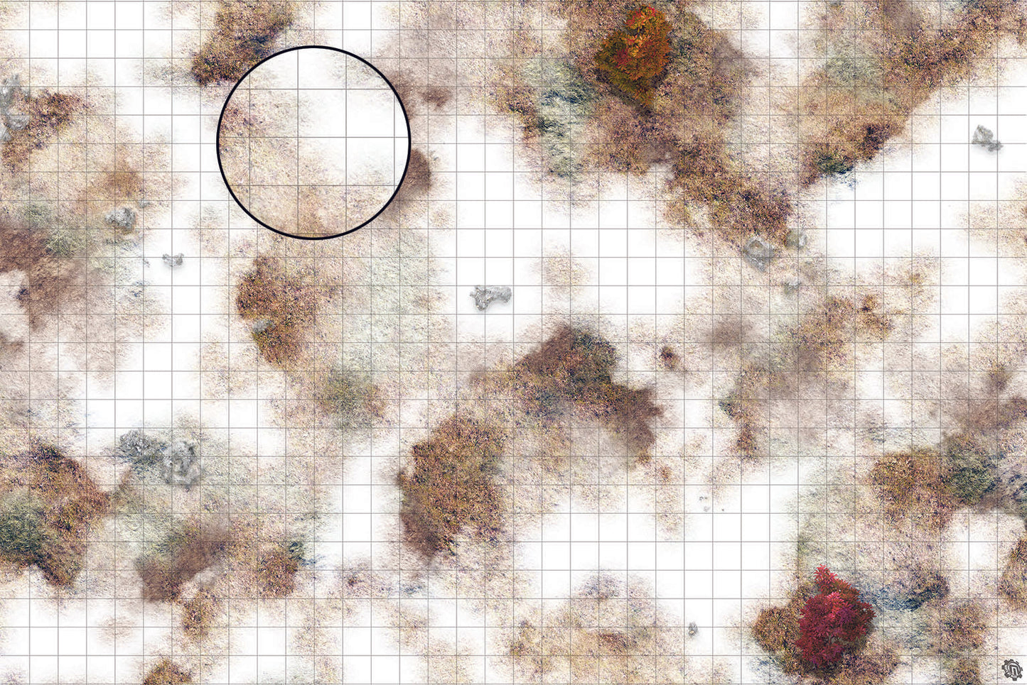 Mats by Mars: Snowy Tundra Tabletop Wargaming Play Mat