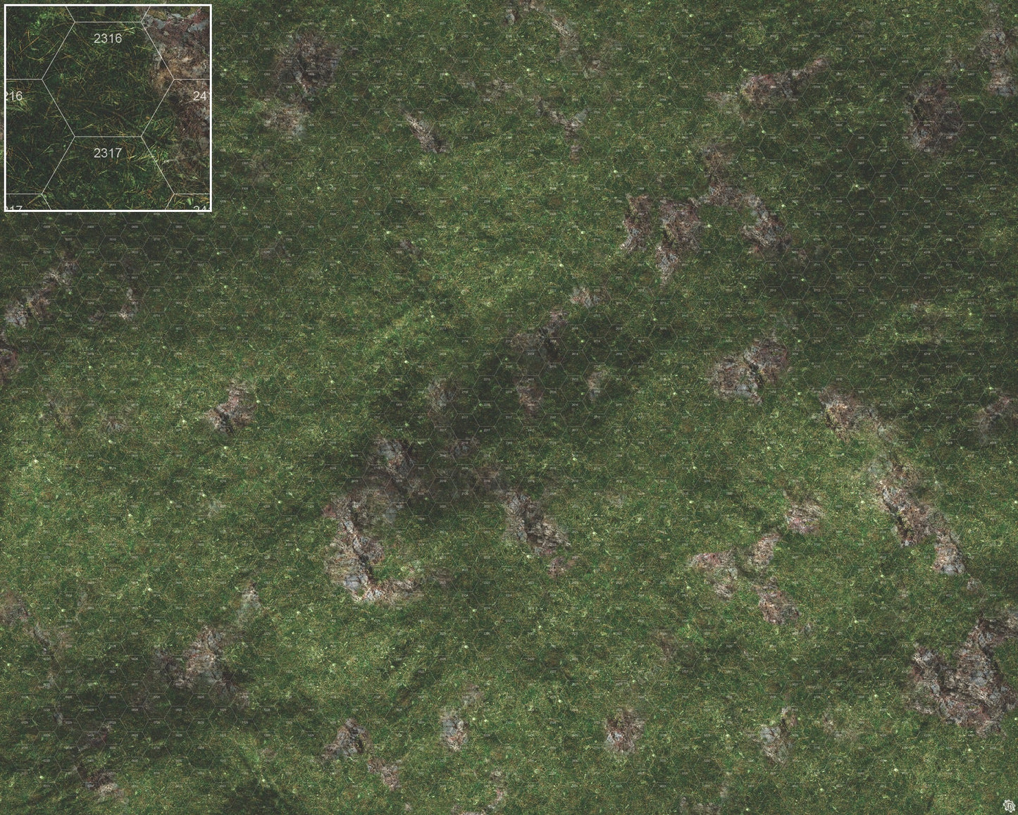 Mats by Mars: Green Hills Tabletop Wargaming Play Mat