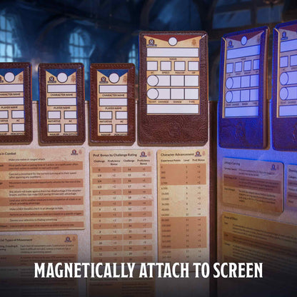 5th Edition Rules Pack - D&D 5e Magnetic Charts & Trackers for Game Master Screen