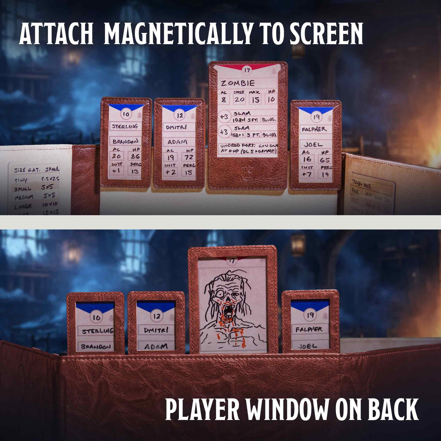 Creature Trackers - Magnetic Combat Organizers for D&D & TTRPG Game Master Screen