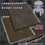 30x22" Dbl Sided 'Cobblestone' + 'Muddy Field' F.A.T. Mat Gaming Mat
