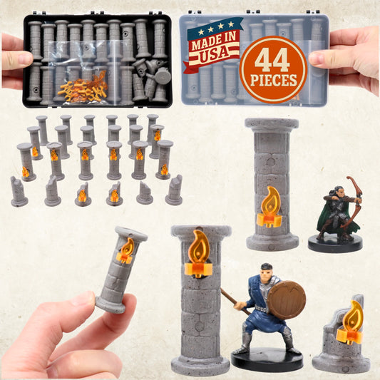 Stone Pillars & Torches Kit
