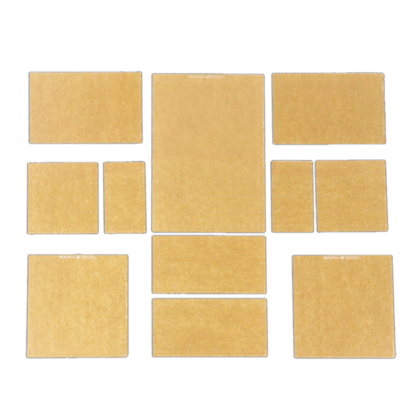 Regent Plus Platforms Set Contents showing a large number of various clear and dark gray acrylic platform tiles for custom multi-level layouts.